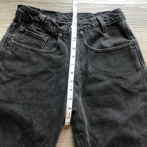 Levi’s 569 Black Denim Jeans With Frayed Hem Size 28 W40 L32 - Picture 7 of 12